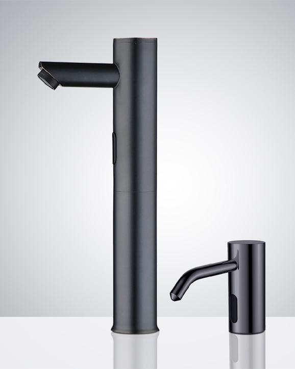 Black Finish Sensor Faucets & Sensor Soap Dispenser