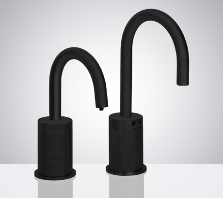 Black Finish Sensor Faucets & Sensor Soap Dispenser