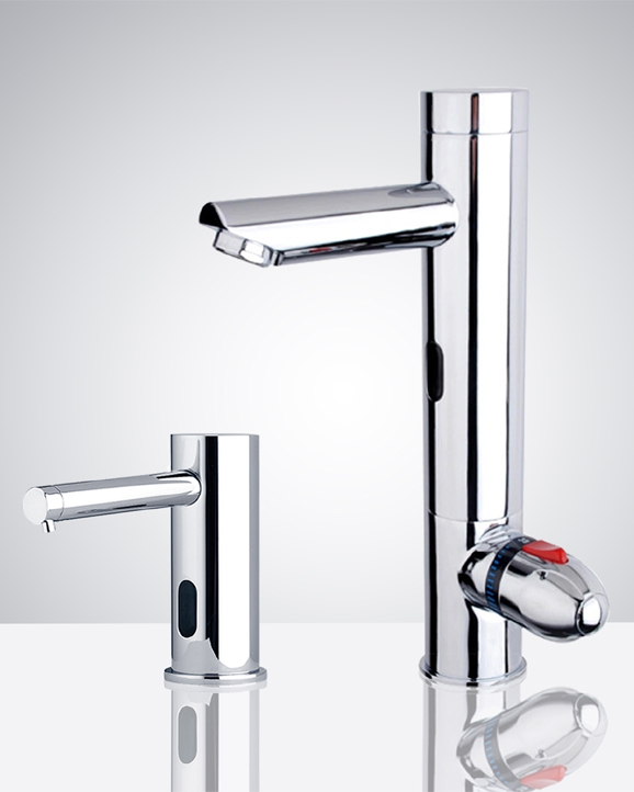 Chrome Finish Faucet-Soap Dispenser Sets