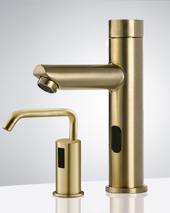 Gold Finish Faucet-Soap Dispenser Sets