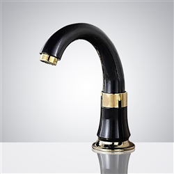 Fontana Commercial Black and Gold Delta Touchless Bathroom Faucet