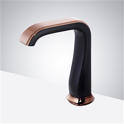 Fontana Commercial Black and Rose Gold  Touchless Bathroom Faucet