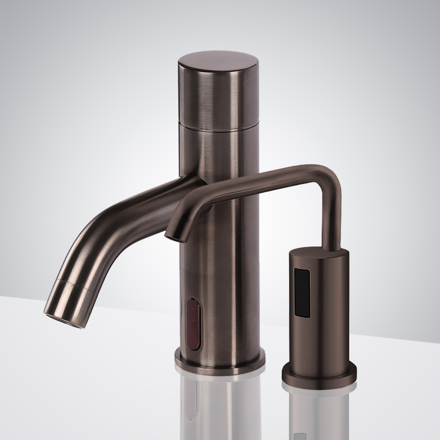 Fascinate lære Stedord Fontana Dijon Light Oil Rubbed Bronze Commercial Motion Sensor Faucet &  Automatic Liquid Foam Soap Dispenser for Restrooms