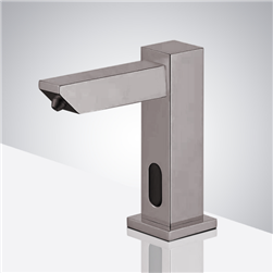 Public Restroom Automatic Soap Dispenser Brushed Nickel Commercial Deck Mount Automatic Intelligent Touchless Soap Dispenser